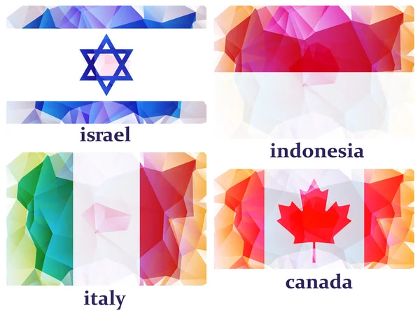 Flaggen der Welt, Vektorillustration — Stockvektor
