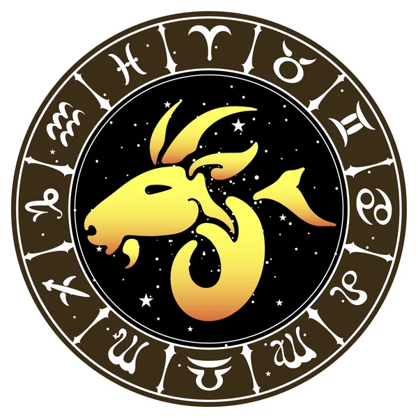 Znak zodiaku Koziorożec, ilustracji wektorowych — Wektor stockowy