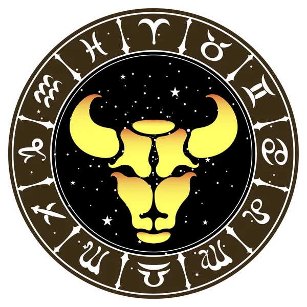 Znak zodiaku Byk, ilustracji wektorowych — Wektor stockowy