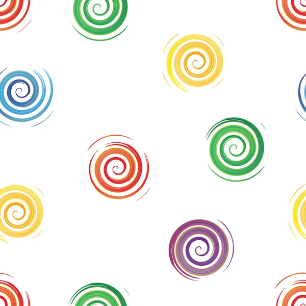 Seamless background of watercolor spirals , vector illustration — Stock Vector