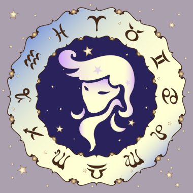 Başak burcu, vektör çizim