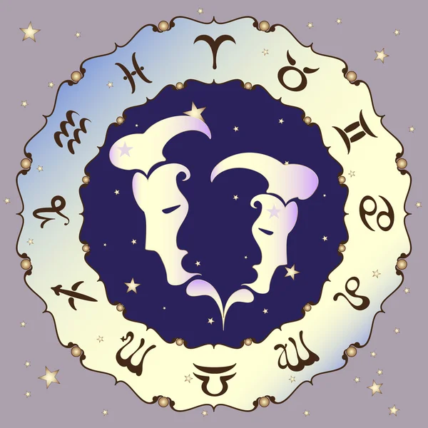 İkizler burç, vektör çizim