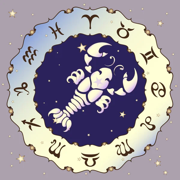 Cancro segno zodiacale, illustrazione vettoriale — Vettoriale Stock