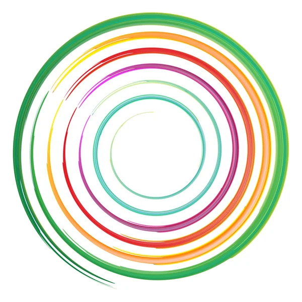 Aquarel cirkels, regenboog, vectorillustratie — Stockvector