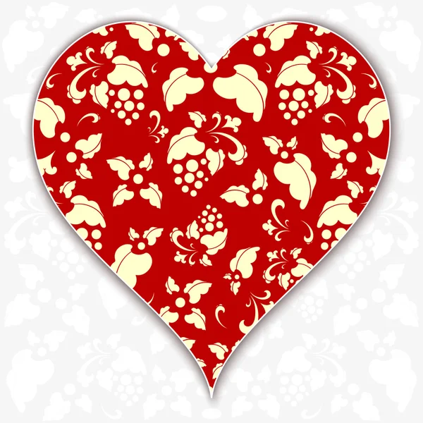 Corazón, San Valentín, vector de ilustración — Archivo Imágenes Vectoriales