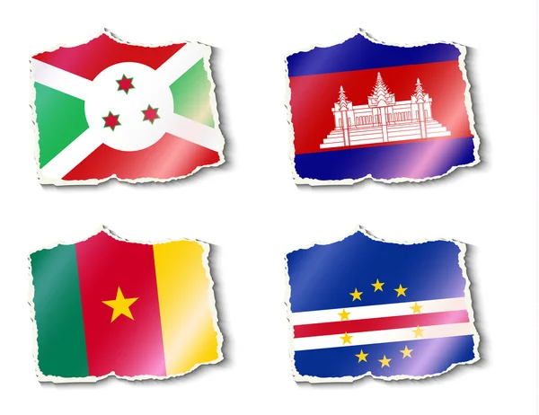 Flags of the world, vector illustration — Stock Vector