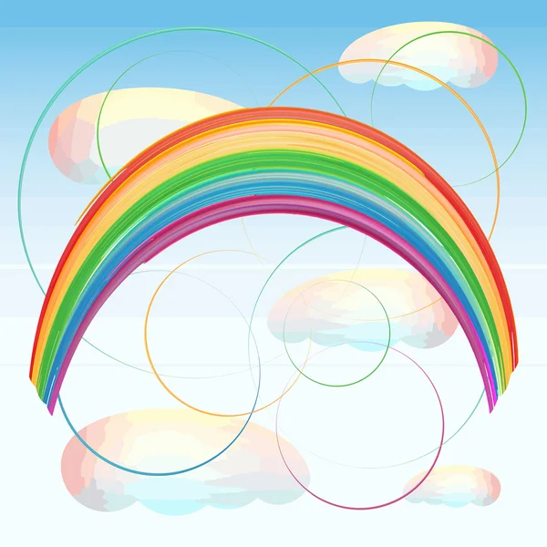 Acuarela arco iris vector fondo — Vector de stock