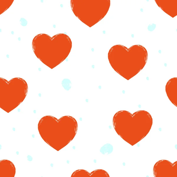 Nahtloser Hintergrund bestehend aus Herzen für den Valentinstag, Vektorillustration — Stockvektor