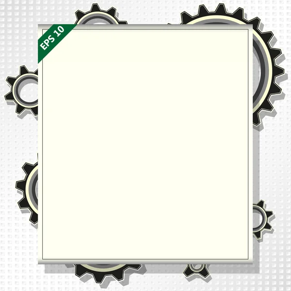 Frame for text with gears , vector illustration — Stock Vector