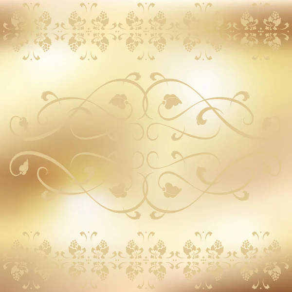 Золотий фон з орнаментом, Векторні ілюстрації — стоковий вектор