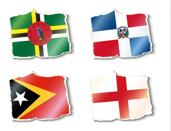 Flaggor av världen, vektor illustration — Stock vektor