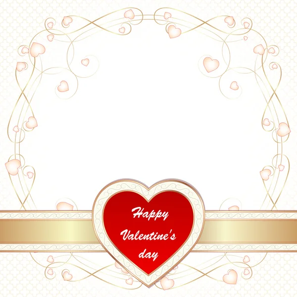 Tarjeta de felicitación del día de San Valentín — Vector de stock