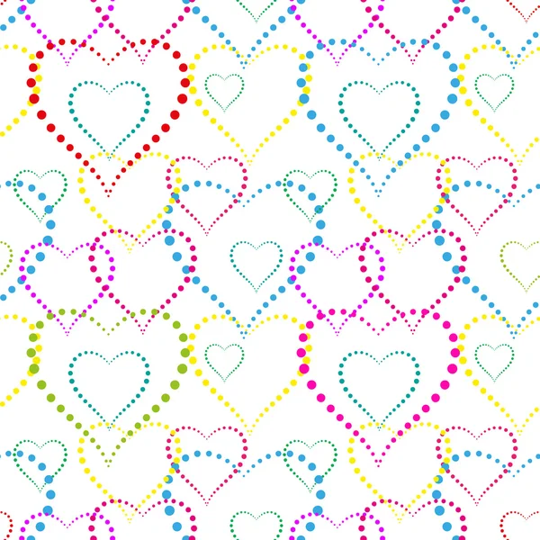 Seamless background of hearts — Stock Vector