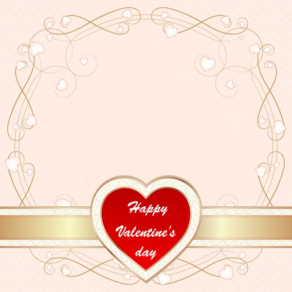 Tarjeta de felicitación del día de San Valentín — Vector de stock