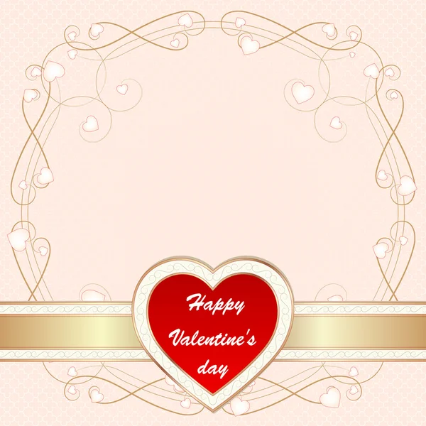 Valentine's day greeting card — Stock Vector