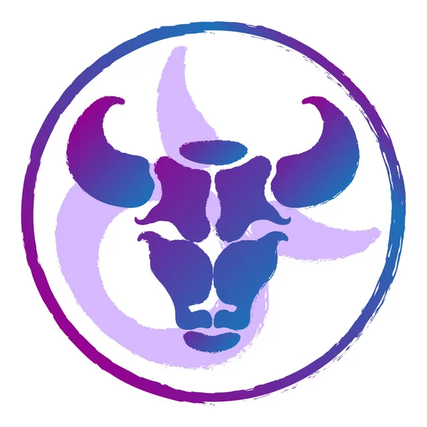Signo del zodiaco Tauro, acuarela — Vector de stock