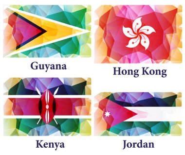 Dünya, vektör çizim bayrakları