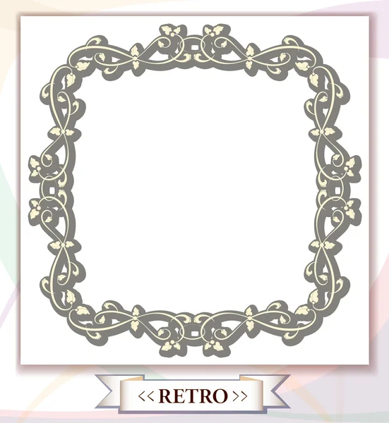 Frame with retro ornament — Stock Vector