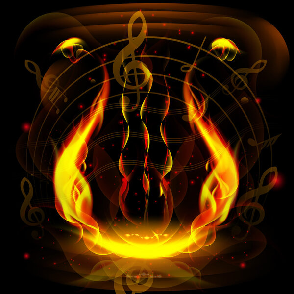 abstract background, musical instruments