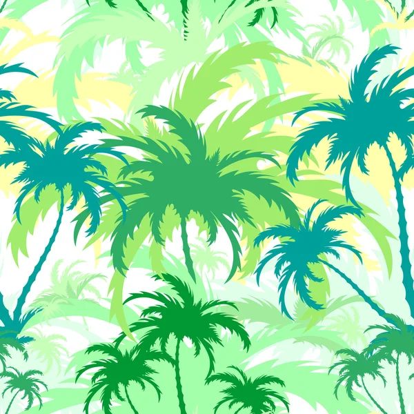 Palm trees,seamless background — Stock Vector