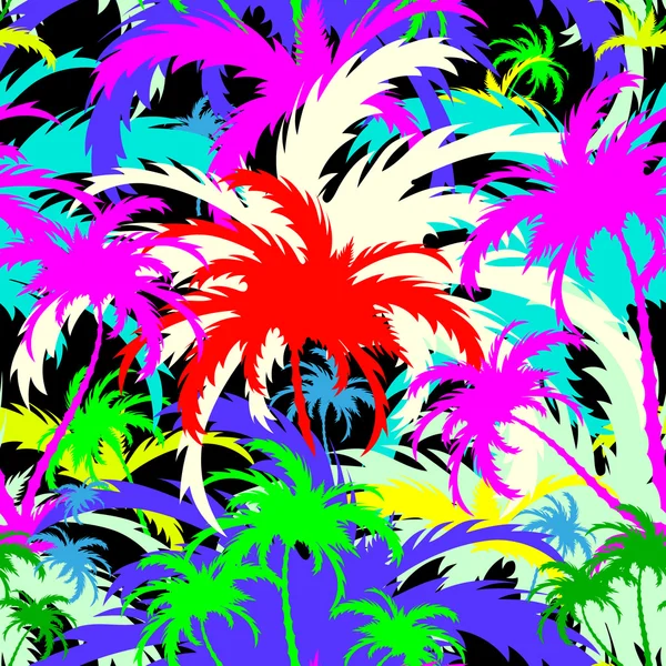 棕榈树，无缝背景 — 图库矢量图片