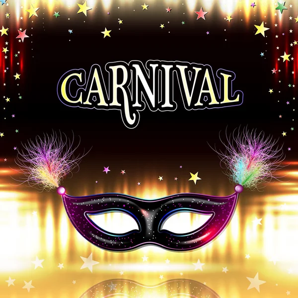 Venetiaanse carnaval masker — Stockvector