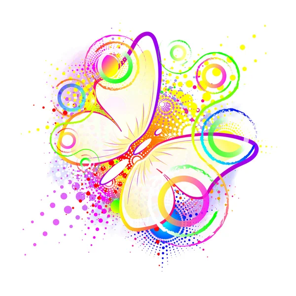 Farfalla, sfondo astratto — Vettoriale Stock