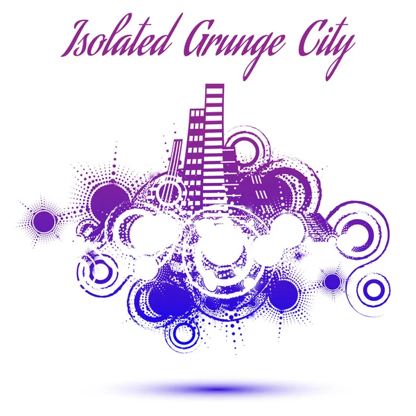 Isolated grunge city — Stock Vector