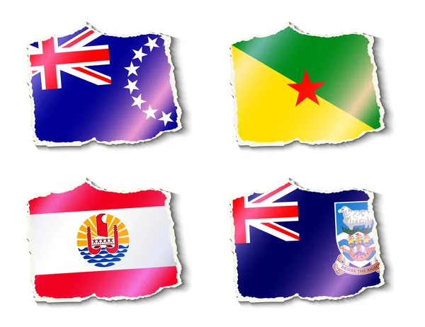 Set of flags — Stock Vector