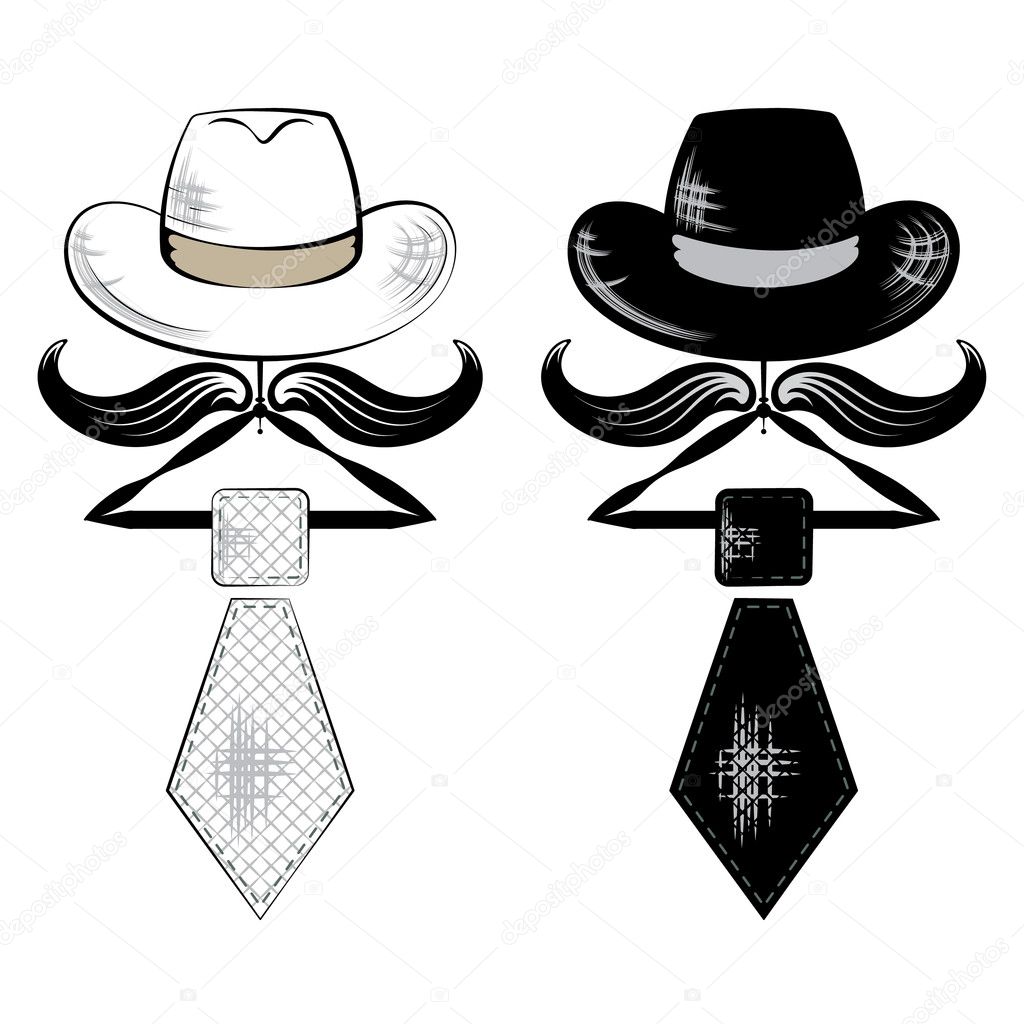 hat and tie