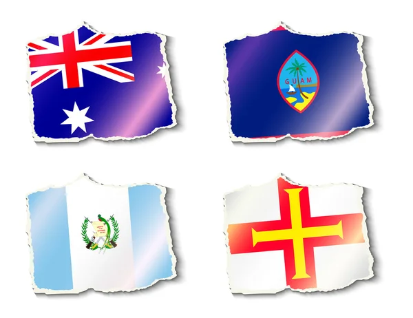 Set of flags — Stock Vector