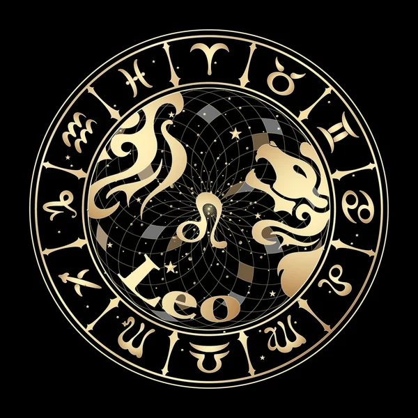 Signe d'or du zodiaque — Image vectorielle