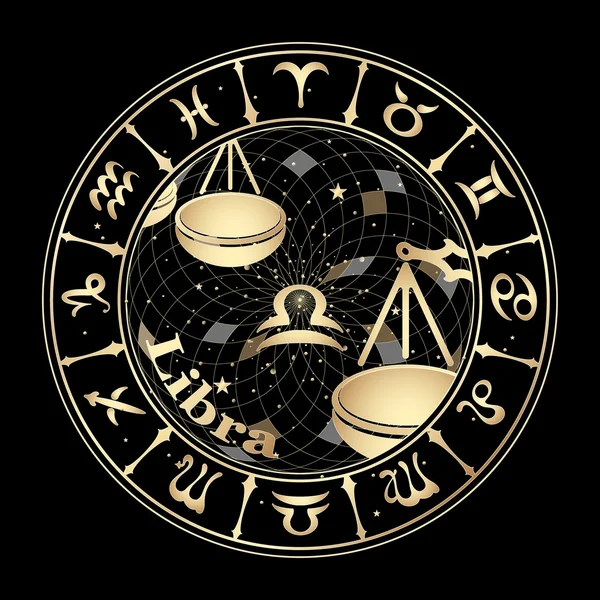 Золотой знак зодиака — стоковый вектор