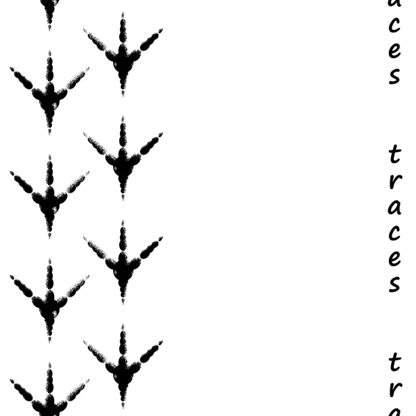 Seamless bird footprints