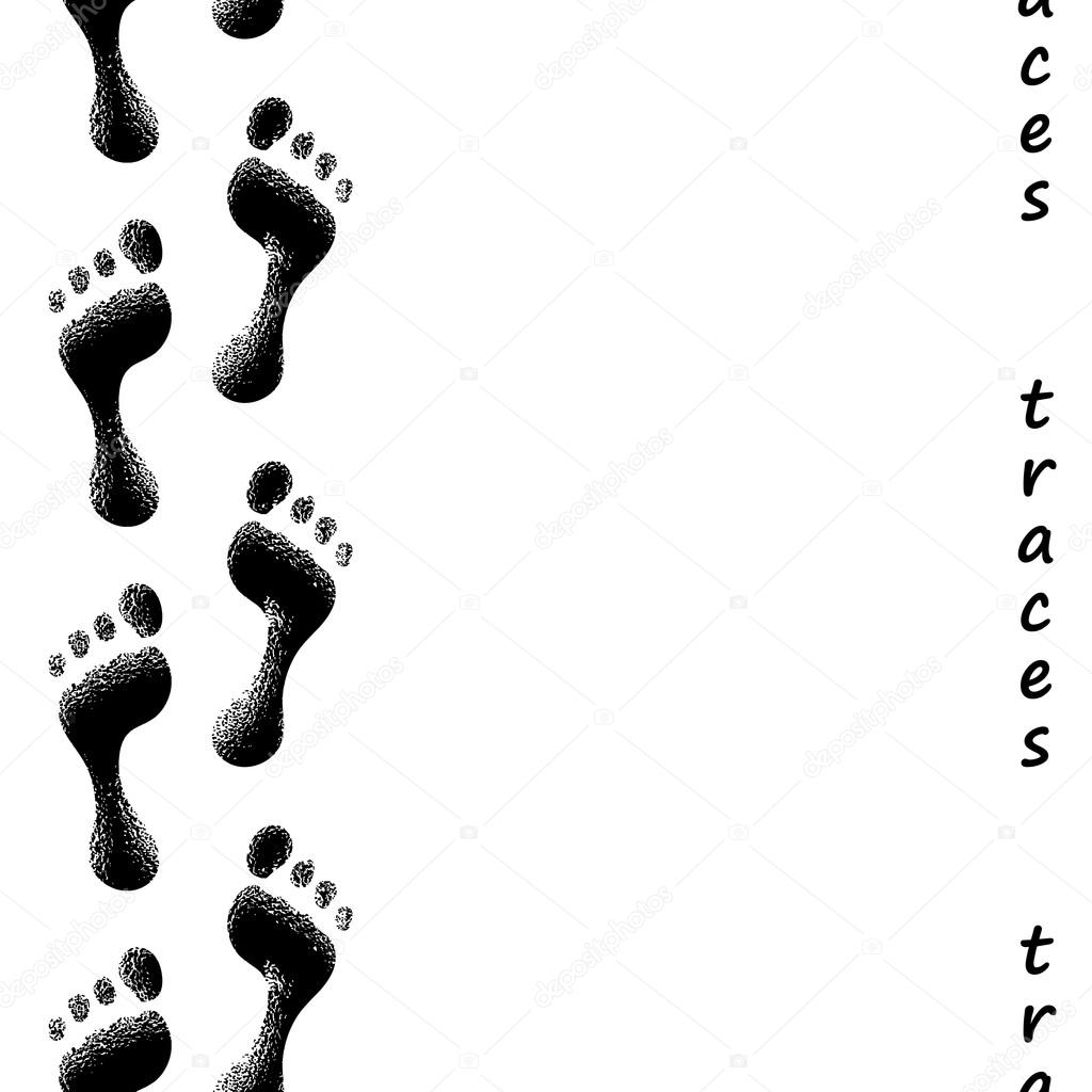 Seamless trail of footprints