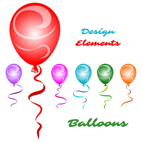 Ensemble de ballons colorés — Image vectorielle