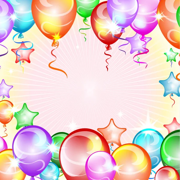 Fond festif, ballons — Image vectorielle