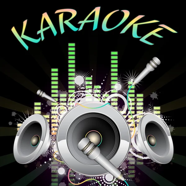 Shudbou na pozadí na karaoke — Stockový vektor