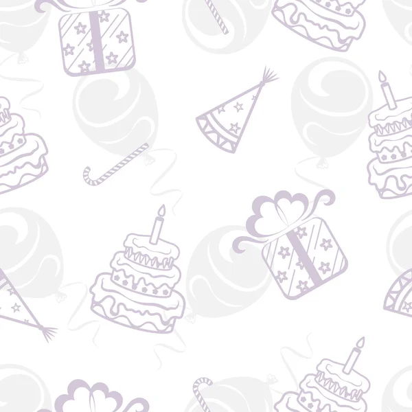 Birthday seamless background — Stock Vector
