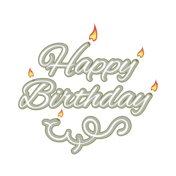 Happy birthday isolated text — Stock Vector