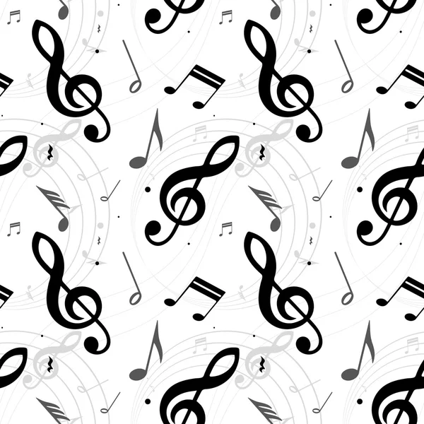 Note de musique sans couture — Image vectorielle