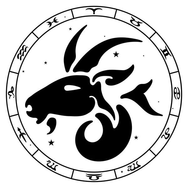 Signo del zodíaco Capricornio — Vector de stock
