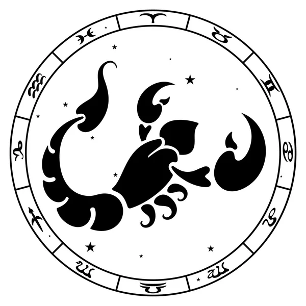 Zodiac sign Scorpio — Stock Vector