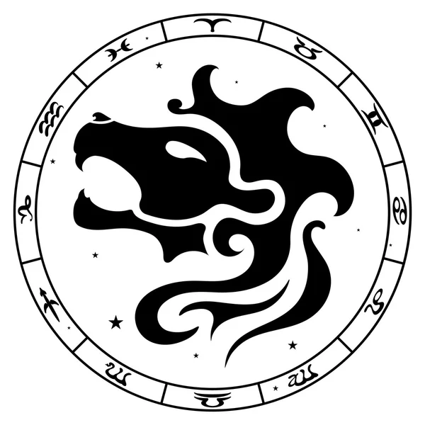 Leo segno zodiacale — Vettoriale Stock