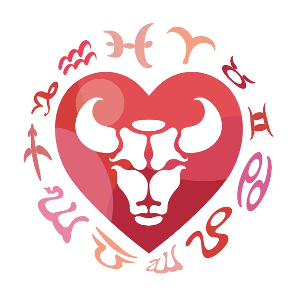 Signo zodiacal de Tauro — Vector de stock