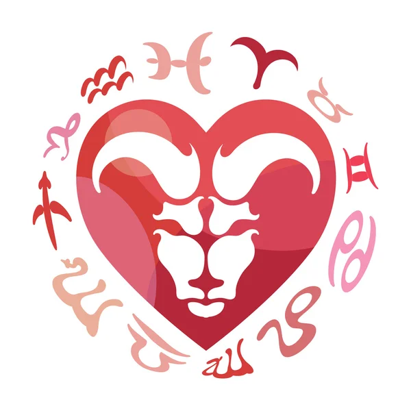 Signo del zodiaco de Aries — Vector de stock