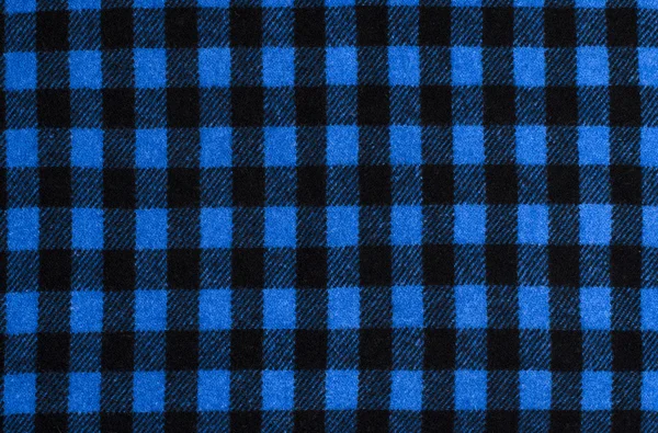 Closeup on checkered tablecloth wool fabric. — Stock Photo, Image