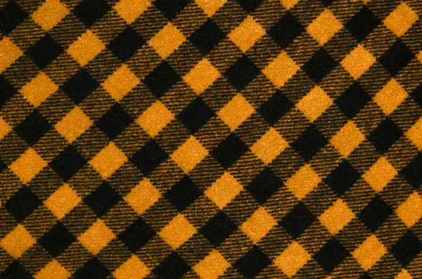 Close-up em tecido de lã de toalha de mesa xadrez . — Fotografia de Stock