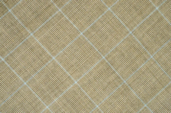 Brown and blue guncheck pattern on fabric. — Stock Photo, Image