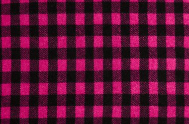 Closeup damalı masa örtüsü yün kumaş.